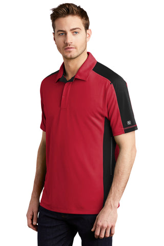 OGIO Trax Polo (Signal Red/ Blacktop/ Silver Grey)