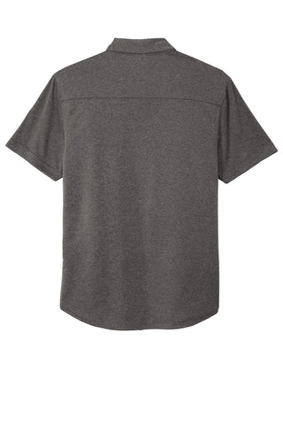 OGIO Gravitate Full-Button Polo (Dark Heather Grey)