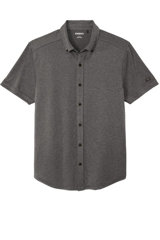 OGIO Gravitate Full-Button Polo (Dark Heather Grey)