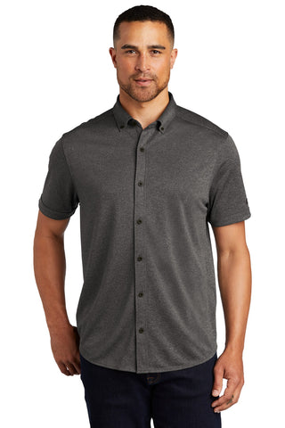 OGIO Gravitate Full-Button Polo (Dark Heather Grey)