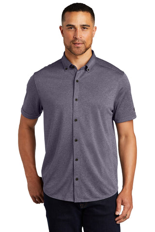 OGIO Gravitate Full-Button Polo (Navy Heather)