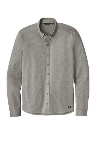 OGIO Code Stretch Long Sleeve Button-Up (Tarmac Grey Heather)