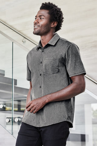 OGIO Extend Short Sleeve Button-Up (Blacktop Heather)