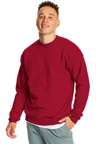 Hanes EcoSmart Crewneck Sweatshirt (Heather Navy)