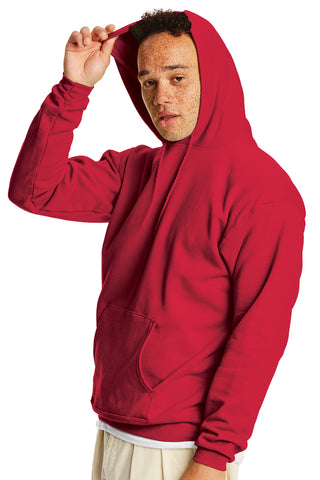 Hanes EcoSmart Pullover Hooded Sweatshirt (Deep Red)