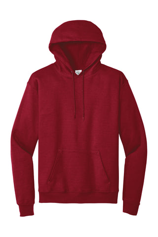 Hanes EcoSmart Pullover Hooded Sweatshirt (Deep Red)