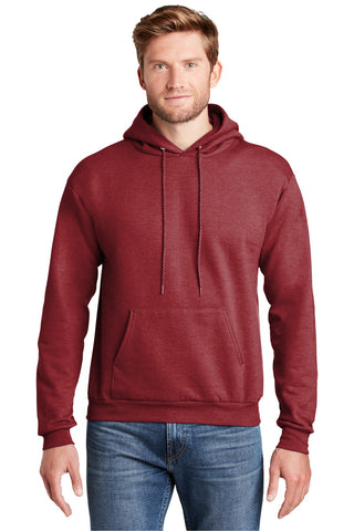 Hanes EcoSmart Pullover Hooded Sweatshirt (Heather Red)
