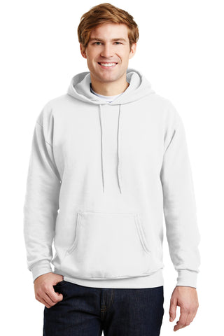 Hanes EcoSmart Pullover Hooded Sweatshirt (White)
