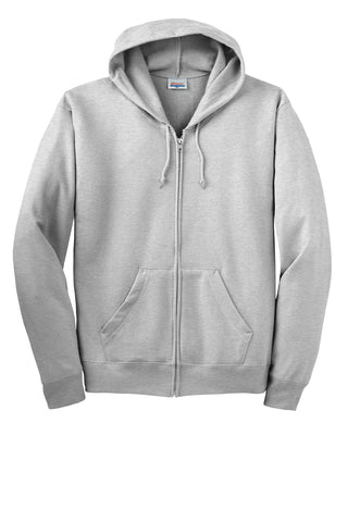 Hanes EcoSmart Full-Zip Hooded Sweatshirt (Ash)