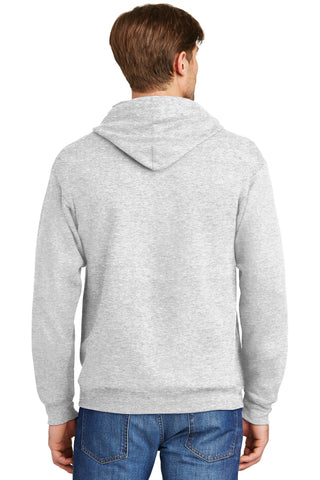 Hanes EcoSmart Full-Zip Hooded Sweatshirt (Ash)