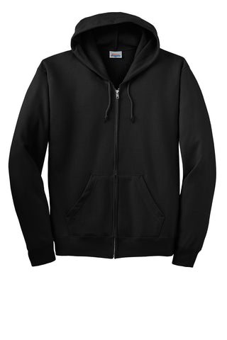 Hanes EcoSmart Full-Zip Hooded Sweatshirt (Black)