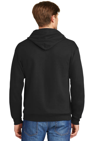 Hanes EcoSmart Full-Zip Hooded Sweatshirt (Black)