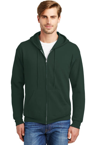 Hanes EcoSmart Full-Zip Hooded Sweatshirt (Deep Forest)