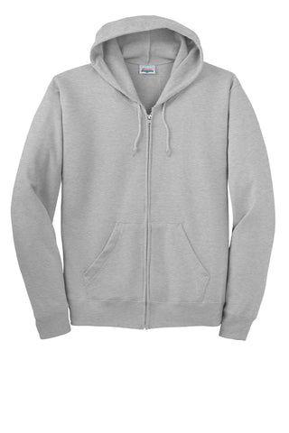 Hanes EcoSmart Full-Zip Hooded Sweatshirt (Light Steel)