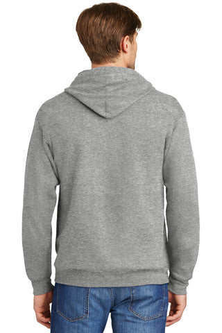 Hanes EcoSmart Full-Zip Hooded Sweatshirt (Light Steel)