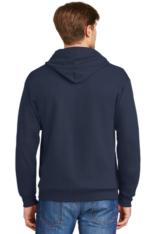 Hanes EcoSmart Full-Zip Hooded Sweatshirt (Navy)