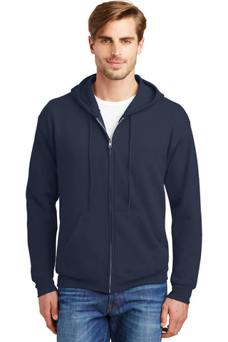 Hanes EcoSmart Full-Zip Hooded Sweatshirt (Navy)