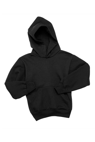 Hanes Youth EcoSmart Pullover Hooded Sweatshirt (Black)