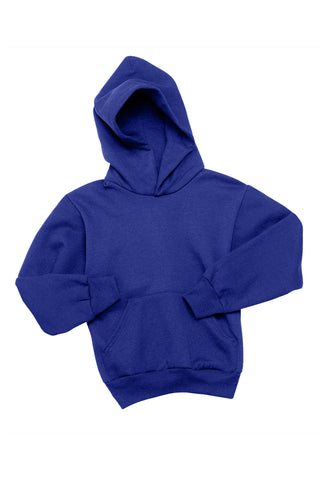 Hanes Youth EcoSmart Pullover Hooded Sweatshirt (Deep Royal)