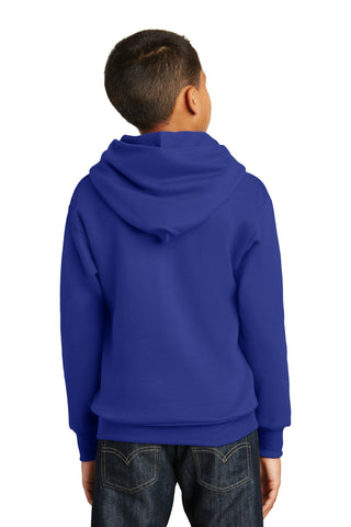 Hanes Youth EcoSmart Pullover Hooded Sweatshirt (Deep Royal)