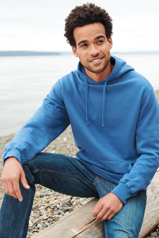 Port & Company Beach Wash Garment-Dyed Pullover Hooded Sweatshirt (White)