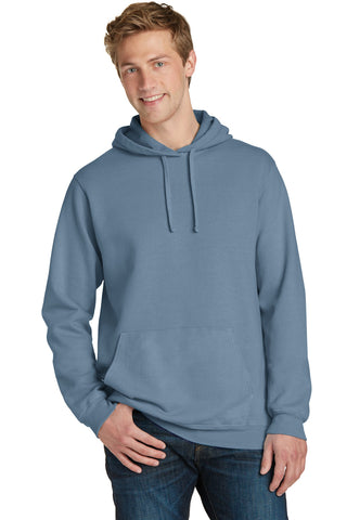 Port & Company Beach Wash Garment-Dyed Pullover Hooded Sweatshirt (Denim Blue)