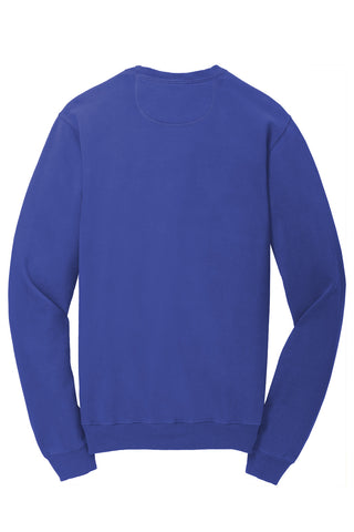 Port & Company Beach Wash Garment-Dyed Crewneck Sweatshirt (Blue Iris)