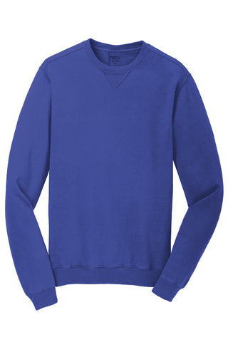 Port & Company Beach Wash Garment-Dyed Crewneck Sweatshirt (Blue Iris)