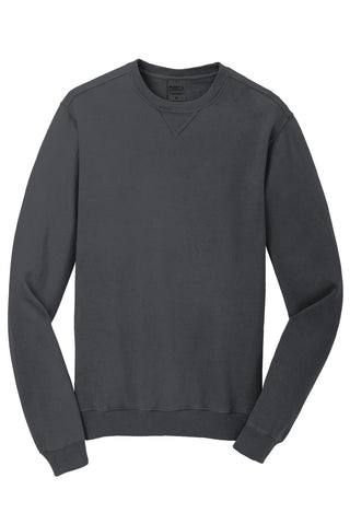 Port & Company Beach Wash Garment-Dyed Crewneck Sweatshirt (Coal)