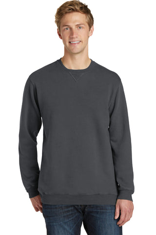 Port & Company Beach Wash Garment-Dyed Crewneck Sweatshirt (Coal)