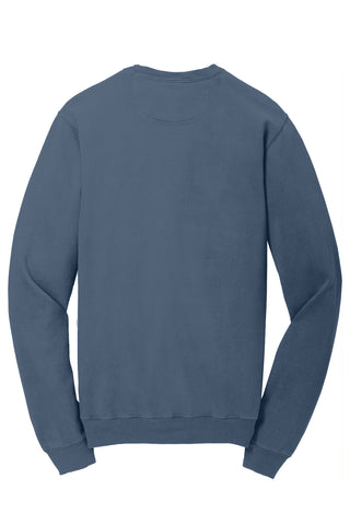 Port & Company Beach Wash Garment-Dyed Crewneck Sweatshirt (Denim Blue)