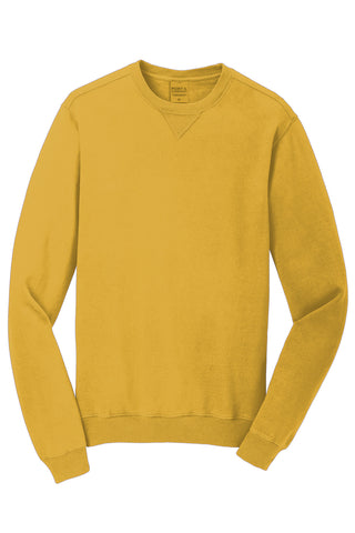 Port & Company Beach Wash Garment-Dyed Crewneck Sweatshirt (Dijon)