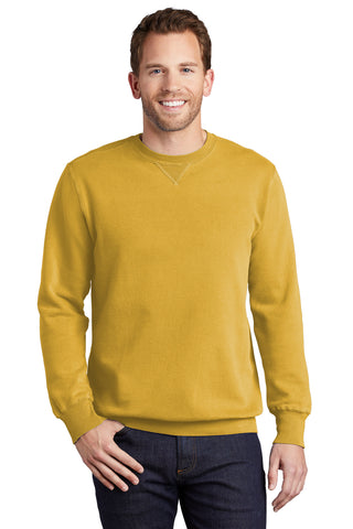 Port & Company Beach Wash Garment-Dyed Crewneck Sweatshirt (Dijon)