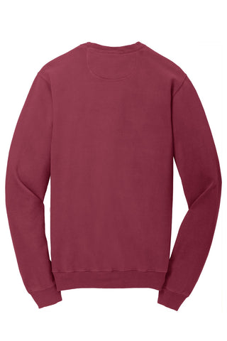 Port & Company Beach Wash Garment-Dyed Crewneck Sweatshirt (Merlot)