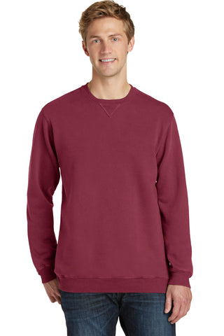 Port & Company Beach Wash Garment-Dyed Crewneck Sweatshirt (Merlot)