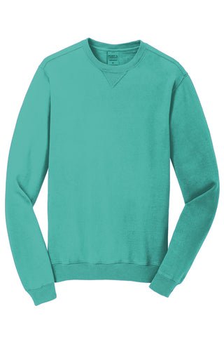 Port & Company Beach Wash Garment-Dyed Crewneck Sweatshirt (Peacock)