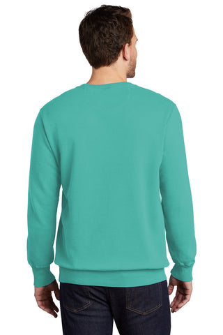 Port & Company Beach Wash Garment-Dyed Crewneck Sweatshirt (Peacock)