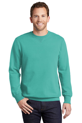 Port & Company Beach Wash Garment-Dyed Crewneck Sweatshirt (Peacock)