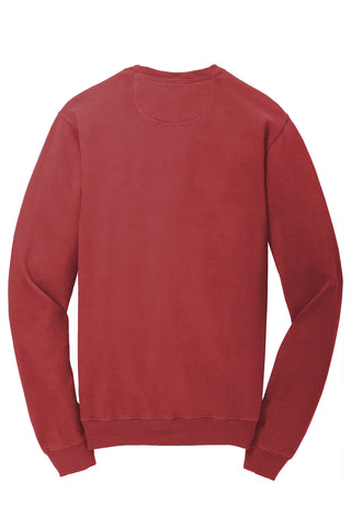 Port & Company Beach Wash Garment-Dyed Crewneck Sweatshirt (Red Rock)