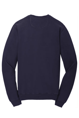 Port & Company Beach Wash Garment-Dyed Crewneck Sweatshirt (True Navy)