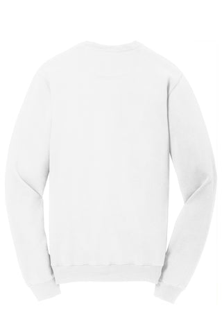 Port & Company Beach Wash Garment-Dyed Crewneck Sweatshirt (White)