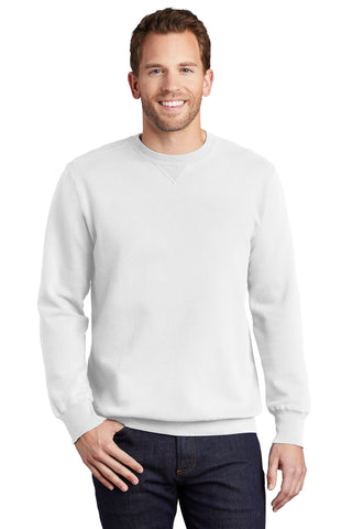 Port & Company Beach Wash Garment-Dyed Crewneck Sweatshirt (White)