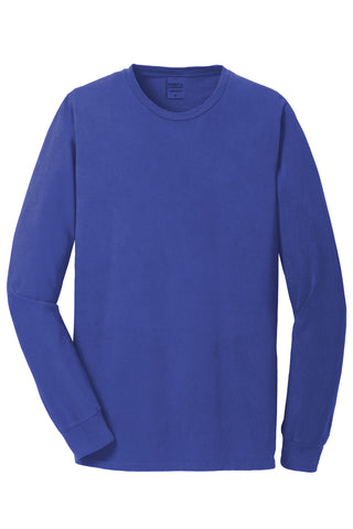 Port & Company Beach Wash Garment-Dyed Long Sleeve Tee (Blue Iris)