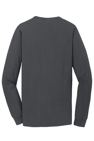 Port & Company Beach Wash Garment-Dyed Long Sleeve Tee (Coal)