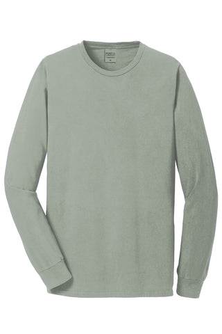 Port & Company Beach Wash Garment-Dyed Long Sleeve Tee (Dove Grey)