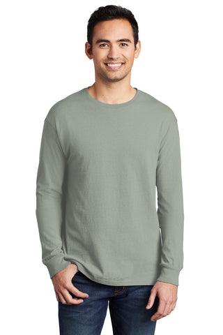 Port & Company Beach Wash Garment-Dyed Long Sleeve Tee (Dove Grey)