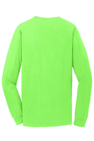 Port & Company Beach Wash Garment-Dyed Long Sleeve Tee (Neon Green)