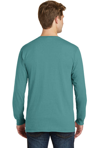 Port & Company Beach Wash Garment-Dyed Long Sleeve Tee (Peacock)