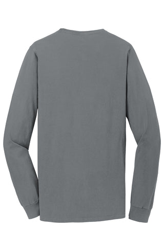 Port & Company Beach Wash Garment-Dyed Long Sleeve Tee (Pewter)