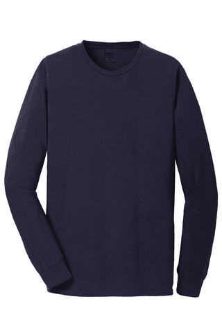 Port & Company Beach Wash Garment-Dyed Long Sleeve Tee (True Navy)